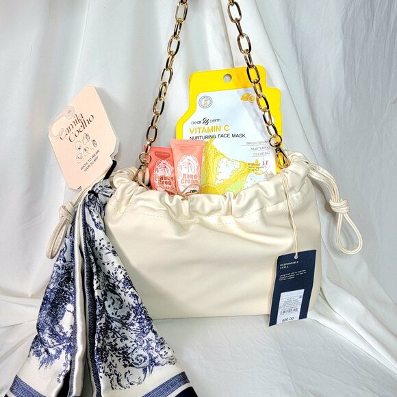 5-Piece Stuffed Universal Thread™ Cream Shoulder Bag – NWT, All NEW! - Picture 4 of 4